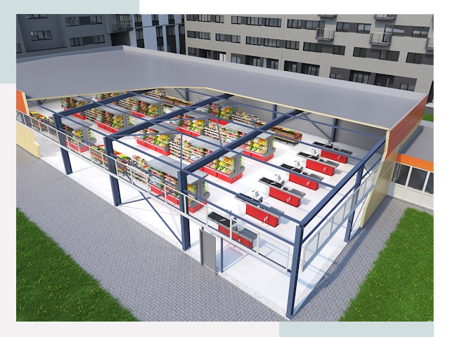 Строительство магазинов в Мичуринск от 621 руб. за м²