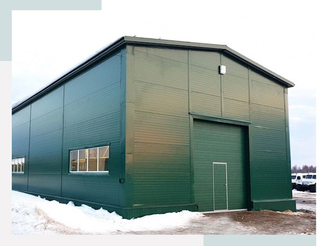 Двускатные ангары в Мичуринске