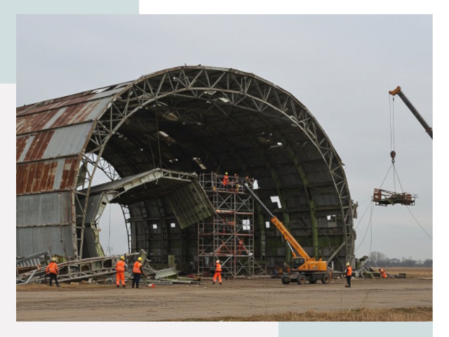 Демонтаж ангаров в Мичуринске