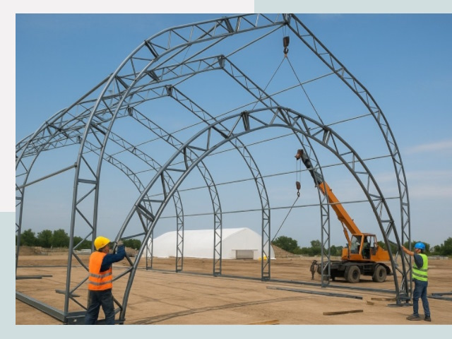 Монтаж ангаров в Мичуринске от 621 руб. - Надежно и быстро